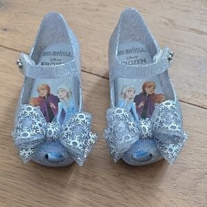 Mini Melissa Glittery Silver Dress Shoes